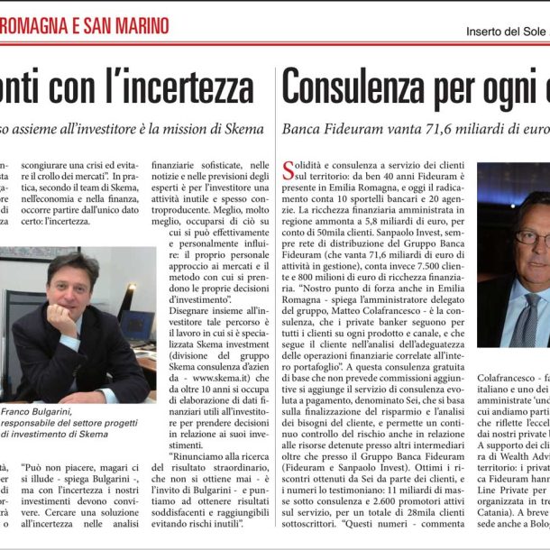 Franco Bulgarini intervistato da Il Sole-24 Ore