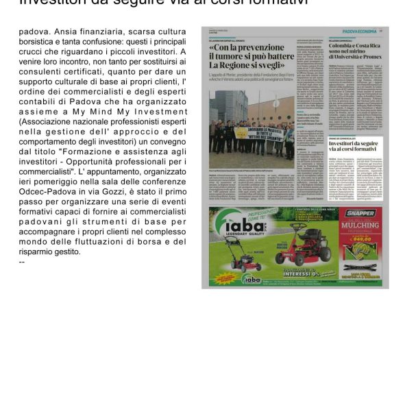 Convegno 9dots per l'ordine dei commercialisti di Padova
