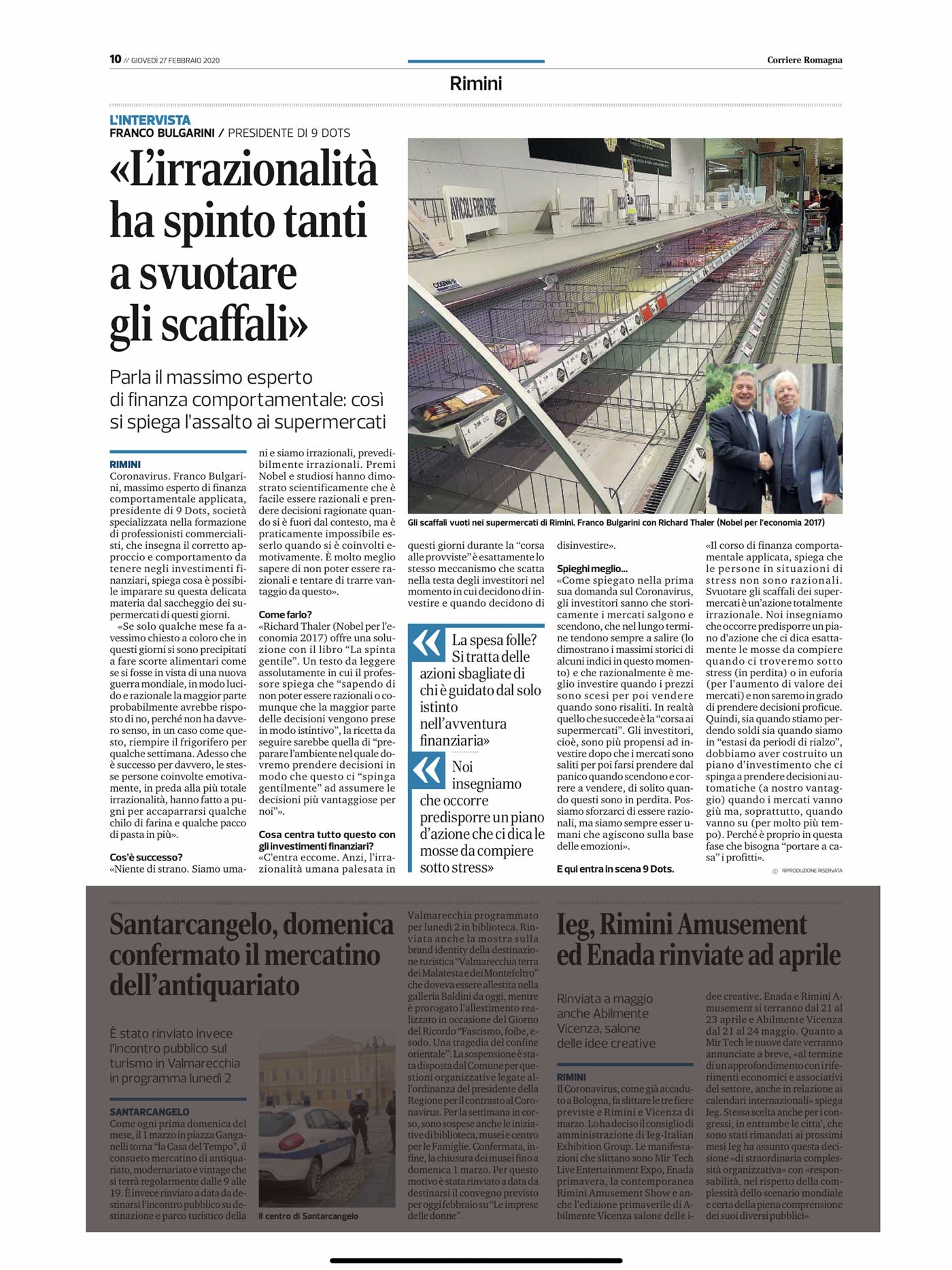 Corriere Romagna – 10/02/2020