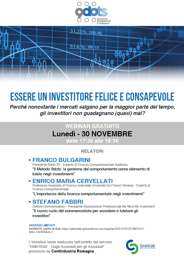 30/11/2020 – Webinar “ESSERE UN INVESTITORE FELICE E CONSAPEVOLE”